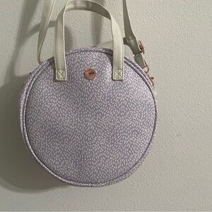 Adjustable Pastel Purple Circle Crossbody Handbag